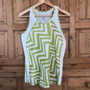 Women's Nike Large Lime Green White Tank Top